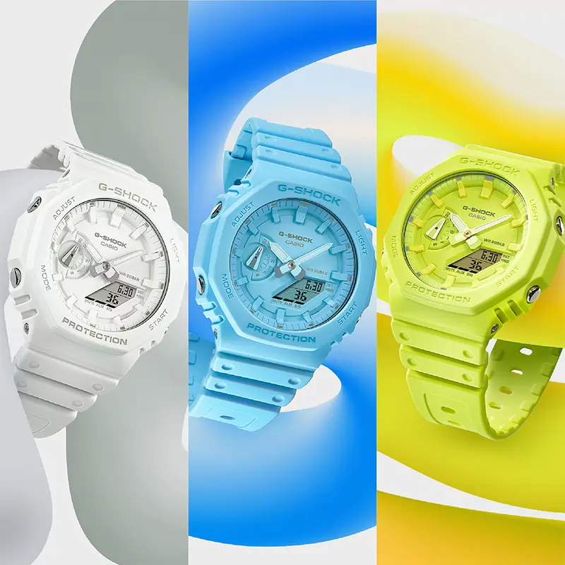 Casio G-Shock Carbon Core Guard Volt Yellow Men's Watch | GA-2100-9A9