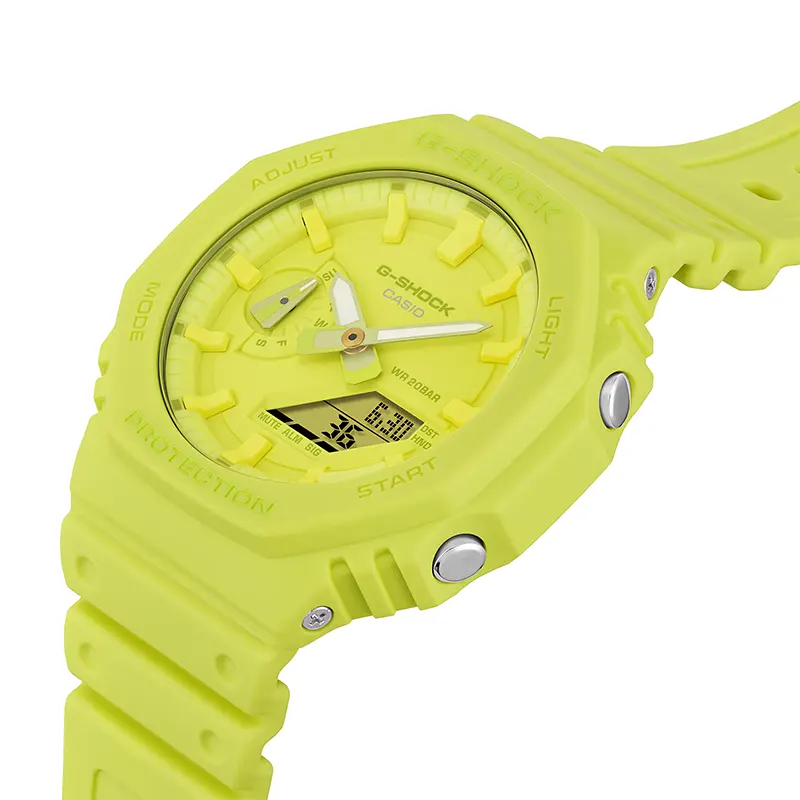 Casio G-Shock Carbon Core Guard Volt Yellow Men's Watch | GA-2100-9A9