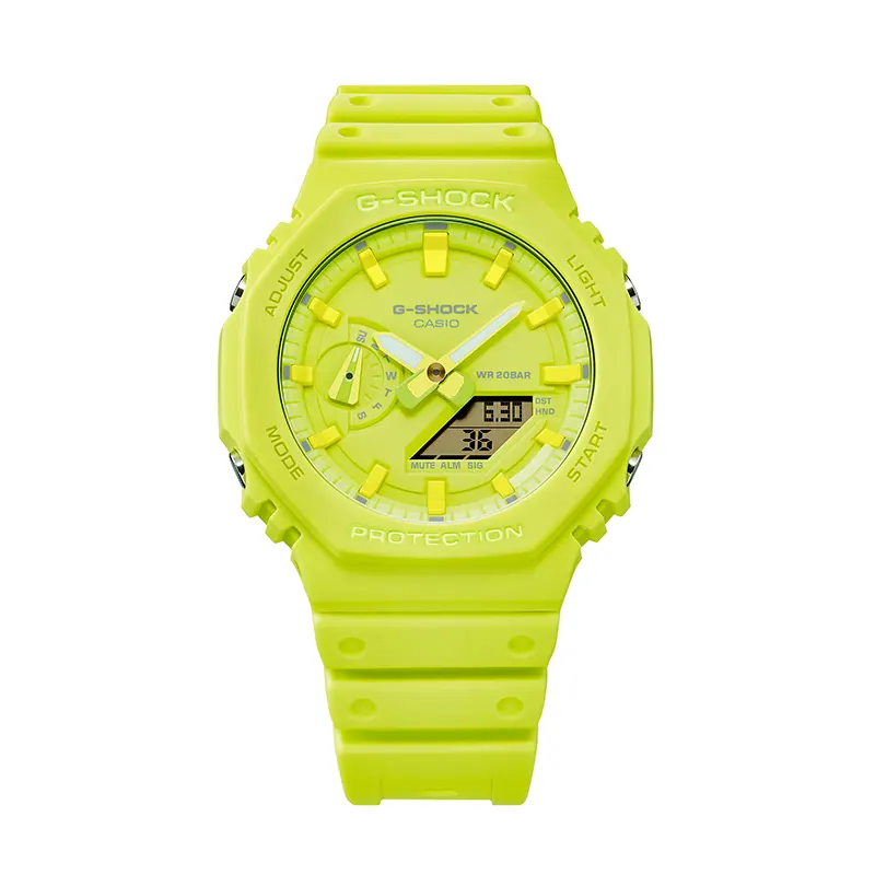 Casio G-Shock Carbon Core Guard Volt Yellow Men's Watch | GA-2100-9A9