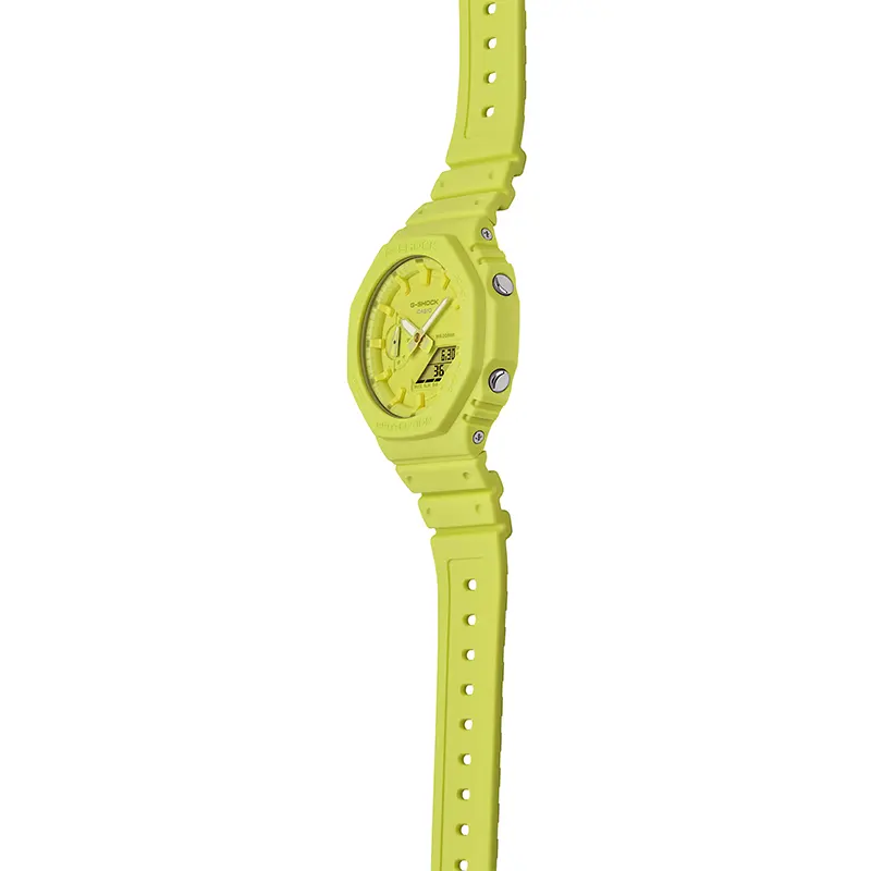 Casio G-Shock Carbon Core Guard Volt Yellow Men's Watch | GA-2100-9A9