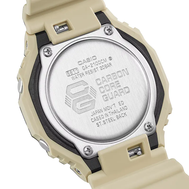 Casio G-Shock Beige Metallic Camouflage Dual Time Men's Watch | GA-2100CM-5A