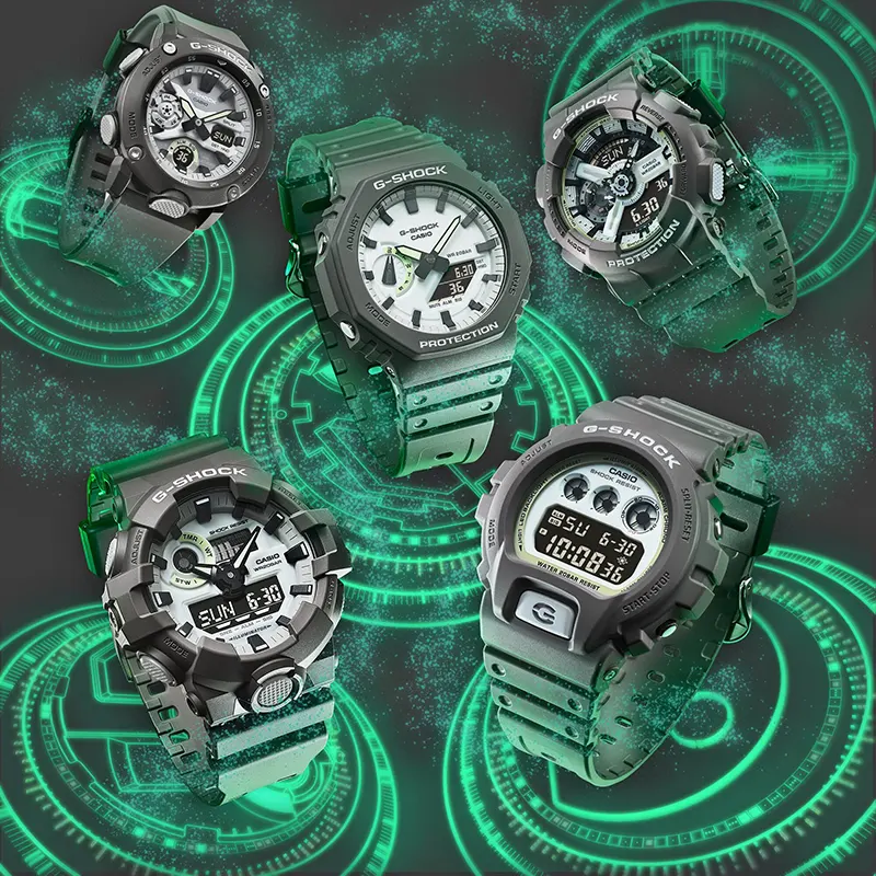 Casio G-Shock GA-2100HD-8A Glowing Luminescent Dial Men's Watch
