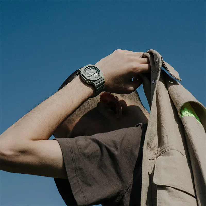 Casio G-Shock Inspired By Nature Colors Green Carbon Core Men’s Watch | GA-2100NC-3A