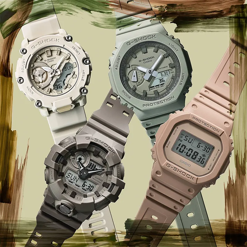Casio G-Shock Inspired By Nature Colors Green Carbon Core Men’s Watch | GA-2100NC-3A
