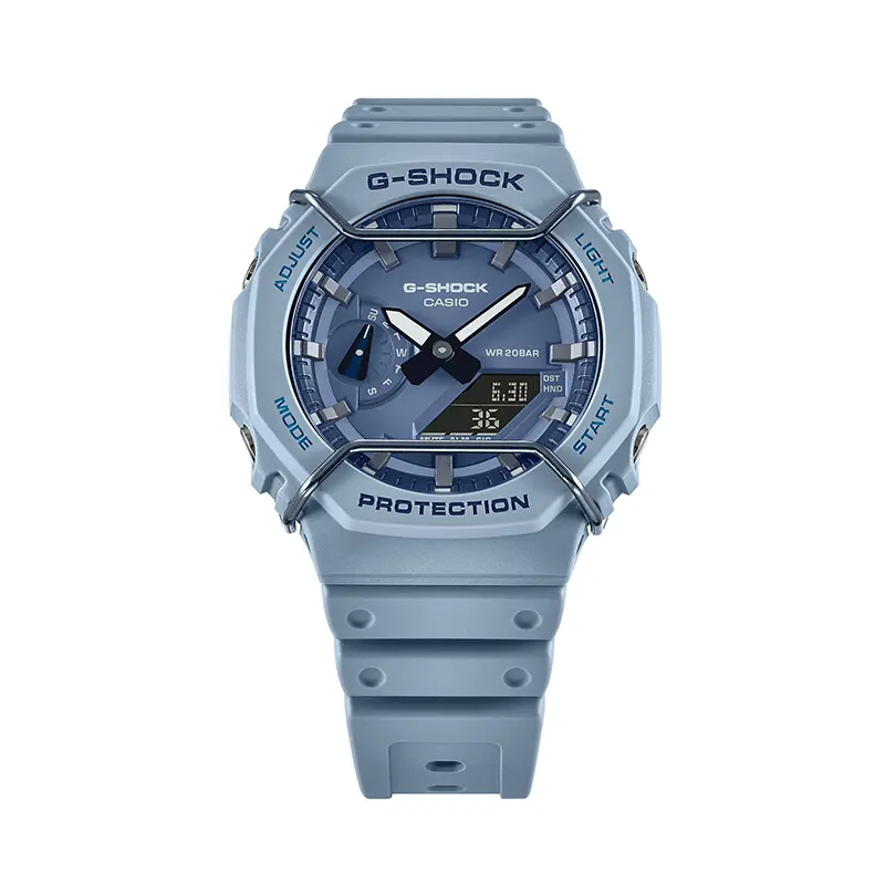 Casio G-Shock Metallic Face Protectors Light Blue Men's Watch | GA-2100PT-2A