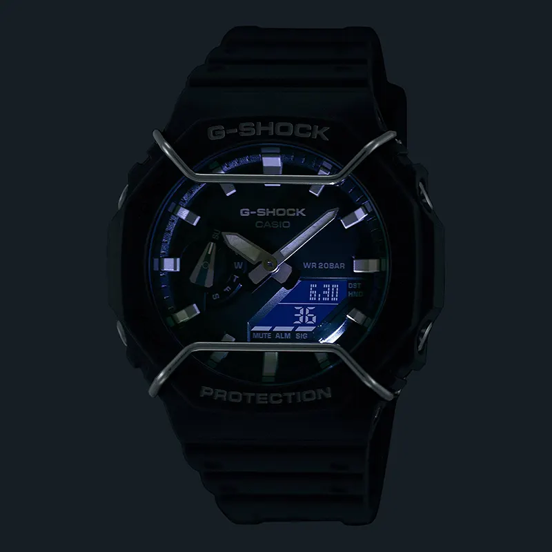 Casio G-Shock Carbon Core Guard Metallic Face Protectors Men's Watch | GA-2100PTS-8A