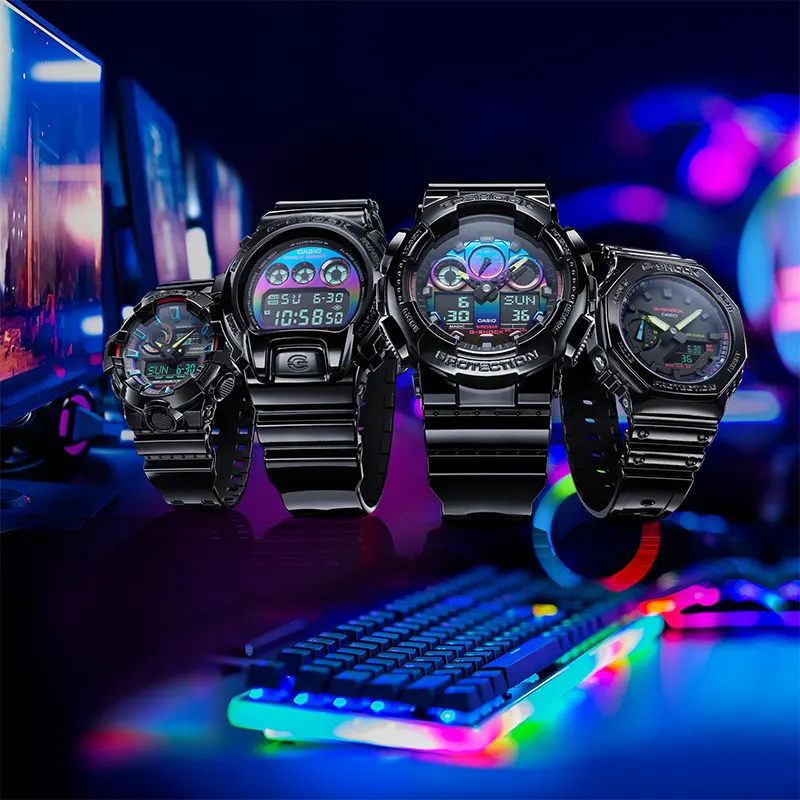 Casio G-Shock Cyber Style Spectrum Virtual Rainbow Men's Watch | GA-2100RGB-1A