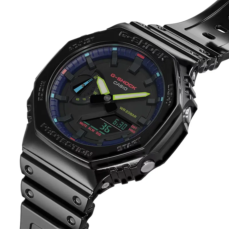 Casio G-Shock Cyber Style Spectrum Virtual Rainbow Men's Watch | GA-2100RGB-1A