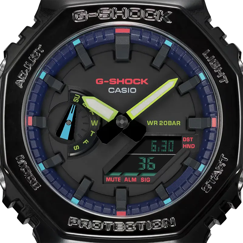 Casio G-Shock Cyber Style Spectrum Virtual Rainbow Men's Watch | GA-2100RGB-1A