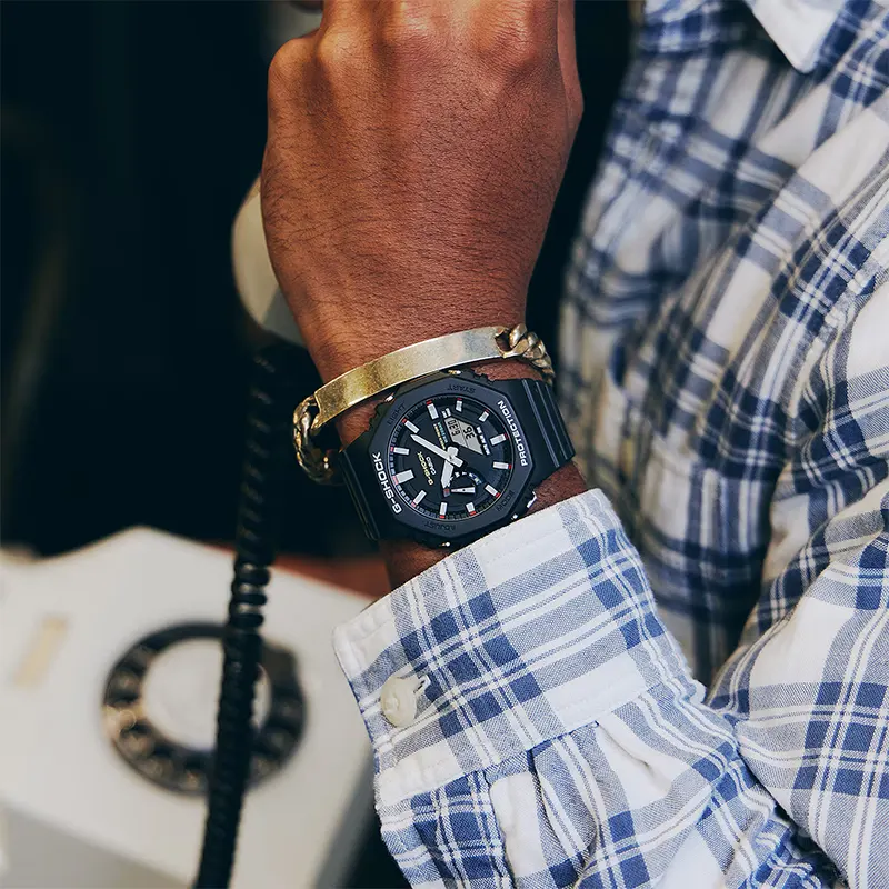 Casio G-Shock Carbon Core Guard Black Dial Men’s Watch | GA-2100RL-1A