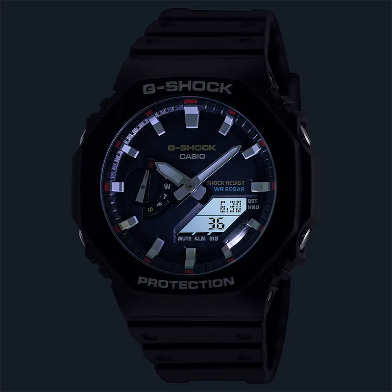 Casio G-Shock Carbon Core Guard Black Dial Men’s Watch | GA-2100RL-1A