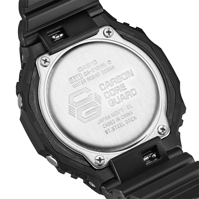 Casio G-Shock Carbon Core Guard Black Dial Men’s Watch | GA-2100RL-1A