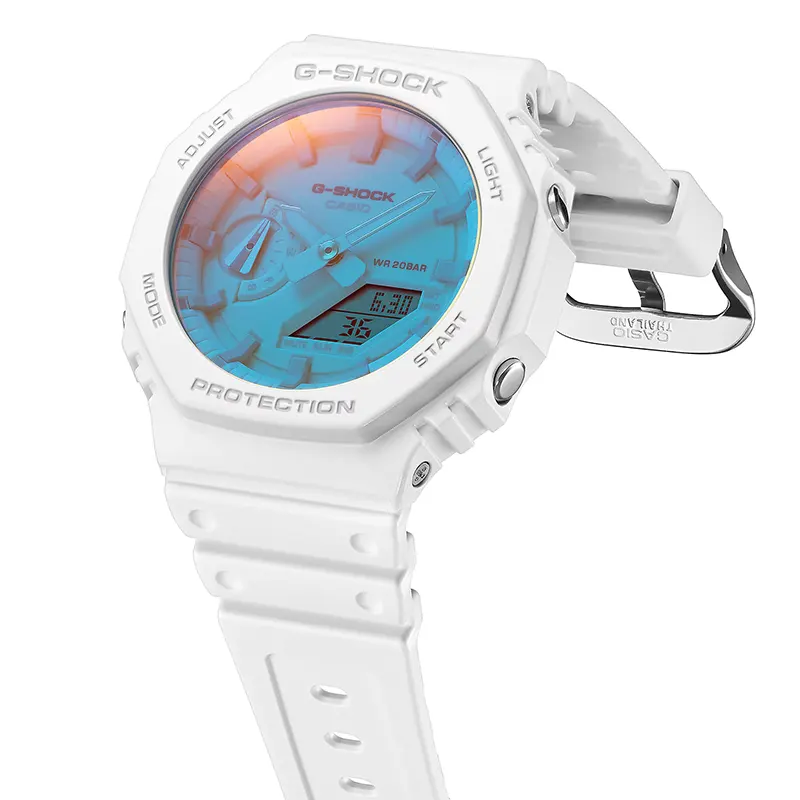 Casio G-Shock Beach Time Lapse Radiant Hue Dial White Men's Watch | GA-2100TL-7A