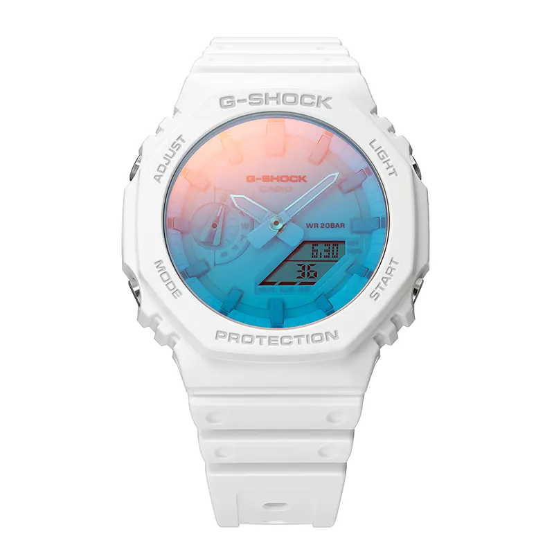Casio G-Shock Beach Time Lapse Radiant Hue Dial White Men's Watch | GA-2100TL-7A