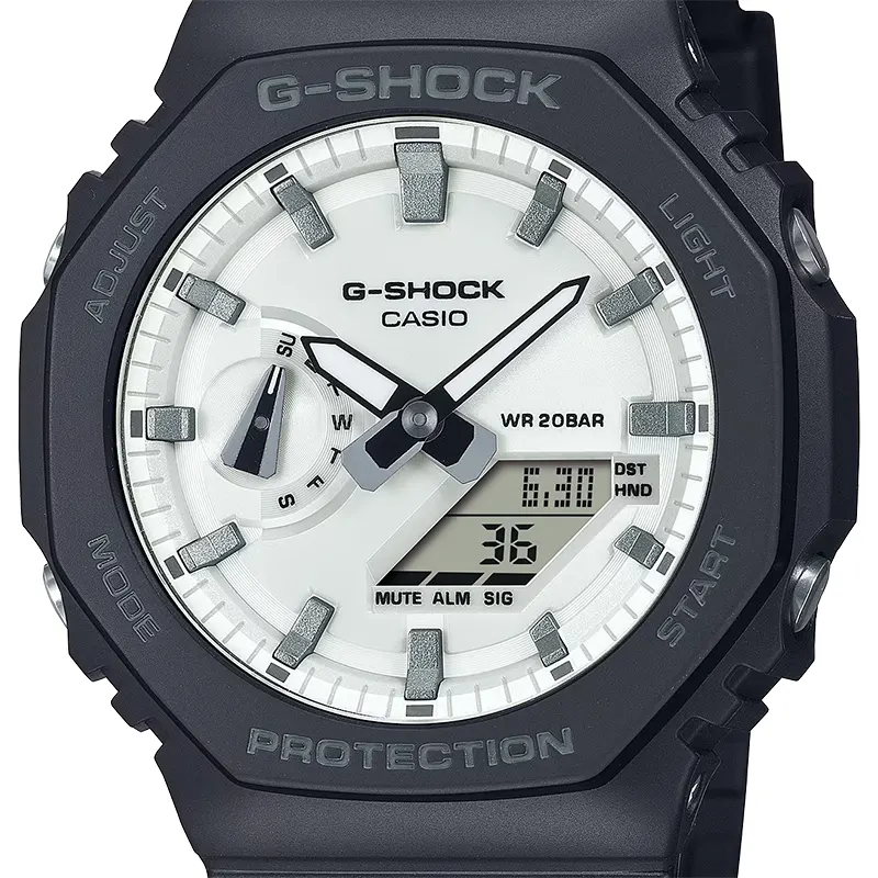 Casio G-Shock Carbon Core Guard White Vapor Dial Men's Watch | GA-2100WD-1A