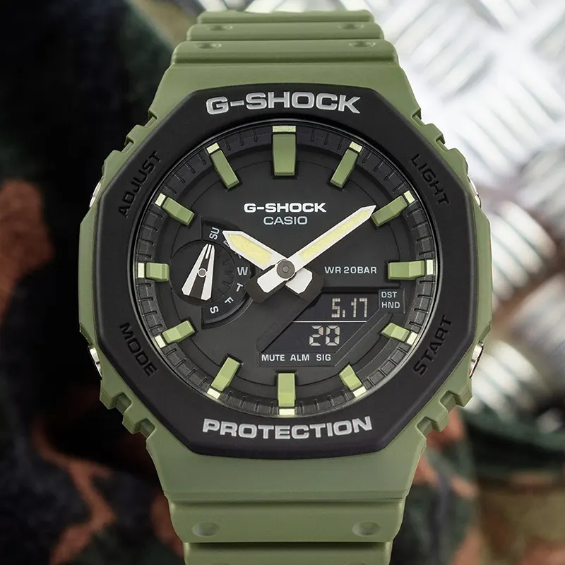 Casio G-Shock Urban Utility Green Military Black Dial Men's Watch | GA-2110SU-3A