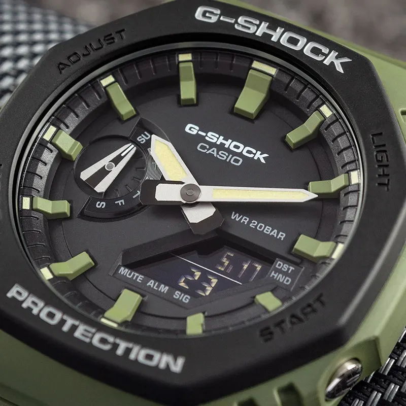 Casio G-Shock Urban Utility Green Military Black Dial Men's Watch | GA-2110SU-3A