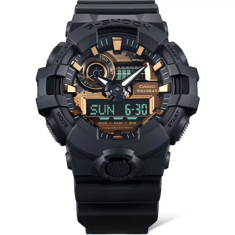 Casio G-Shock GA-700RC-1A Rusted Iron Dual-time Bronze Dial Men's Watch