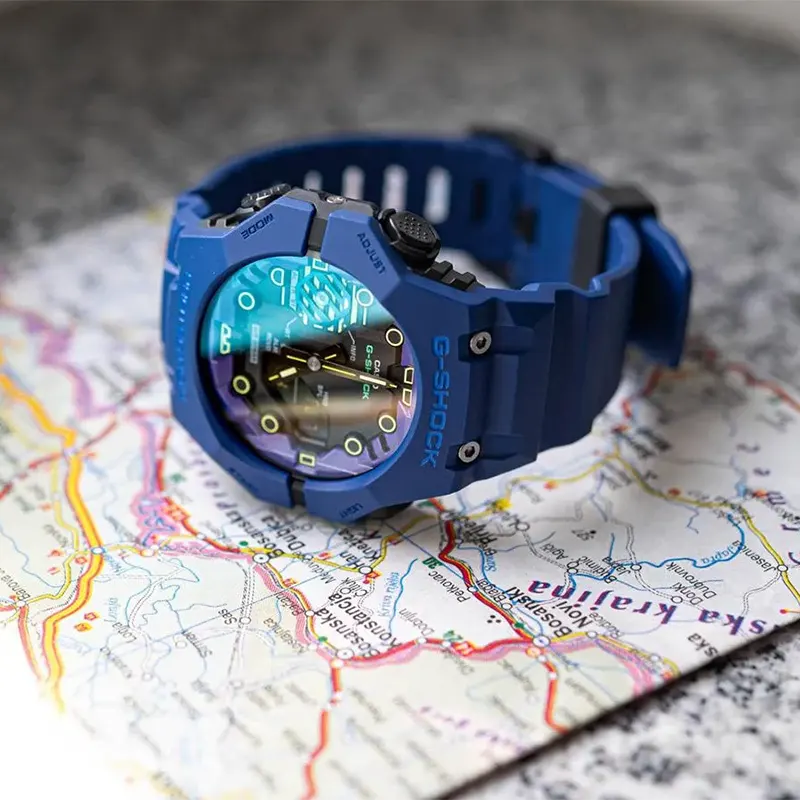 Casio G-Shock Blue Spectrum Carbon Core Guard (Bluetooth) Men's Watch | GA-B001CBR-2A