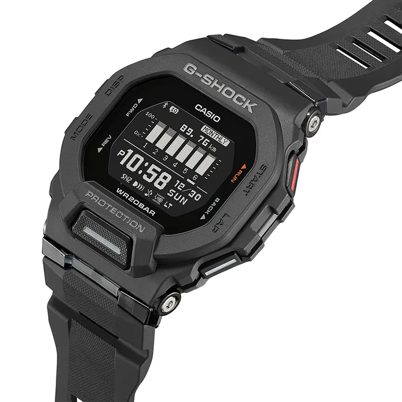 Casio G-Shock GBD-200-1 G-Squad (Bluetooth) Black Dial Men's Watch