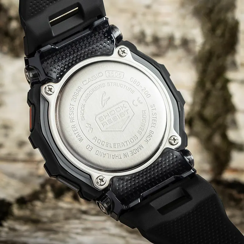 Casio G-Shock GBD-200-1 G-Squad (Bluetooth) Black Dial Men's Watch