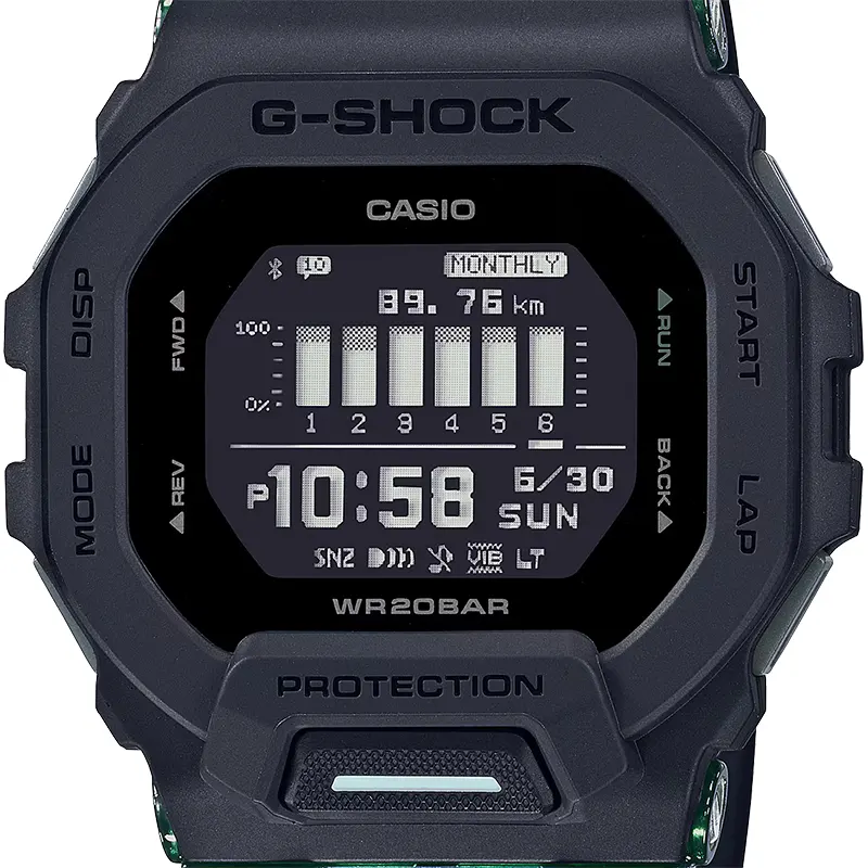 Casio G-Shock GBD-200UU-1 G-Squad (Bluetooth) Black Men's Watch