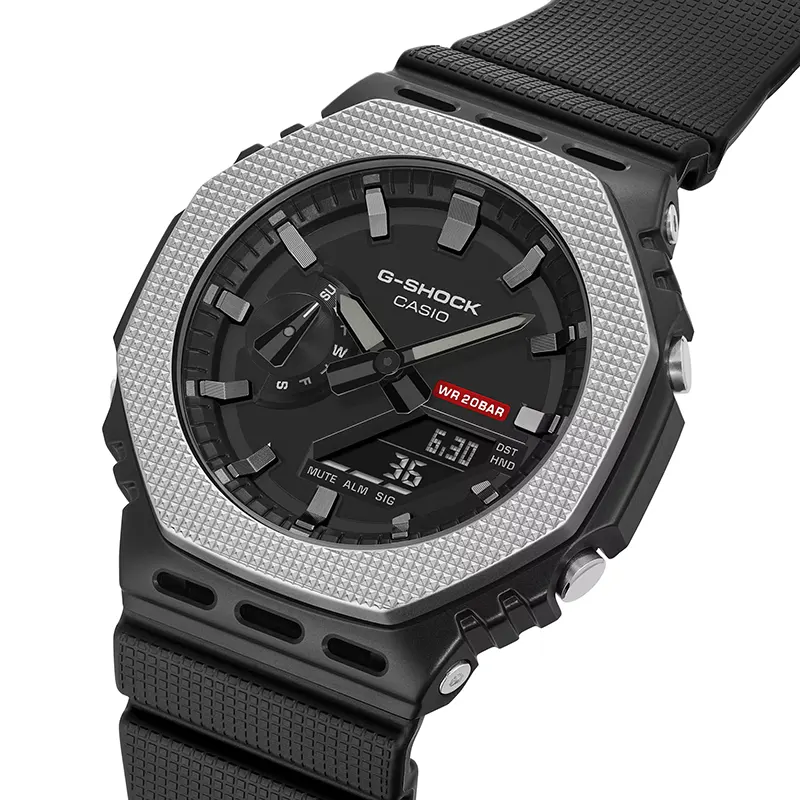 Casio G-Shock G-Steel Monochromatic Modern Black Dial Men's Watch | GM-2100BM-1A