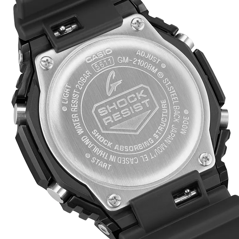 Casio G-Shock G-Steel Monochromatic Modern Black Dial Men's Watch | GM-2100BM-1A