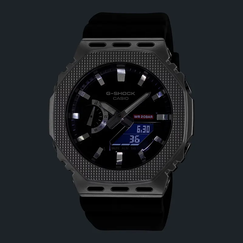 Casio G-Shock G-Steel Monochromatic Modern Black Dial Men's Watch | GM-2100BM-1A