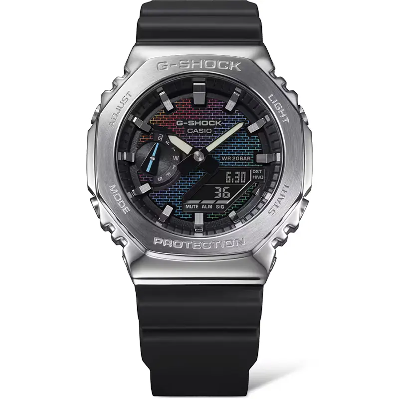 Casio G-Shock GM-2100RW-1 Rainbow Hues Brick Wall Dial Men's Watch