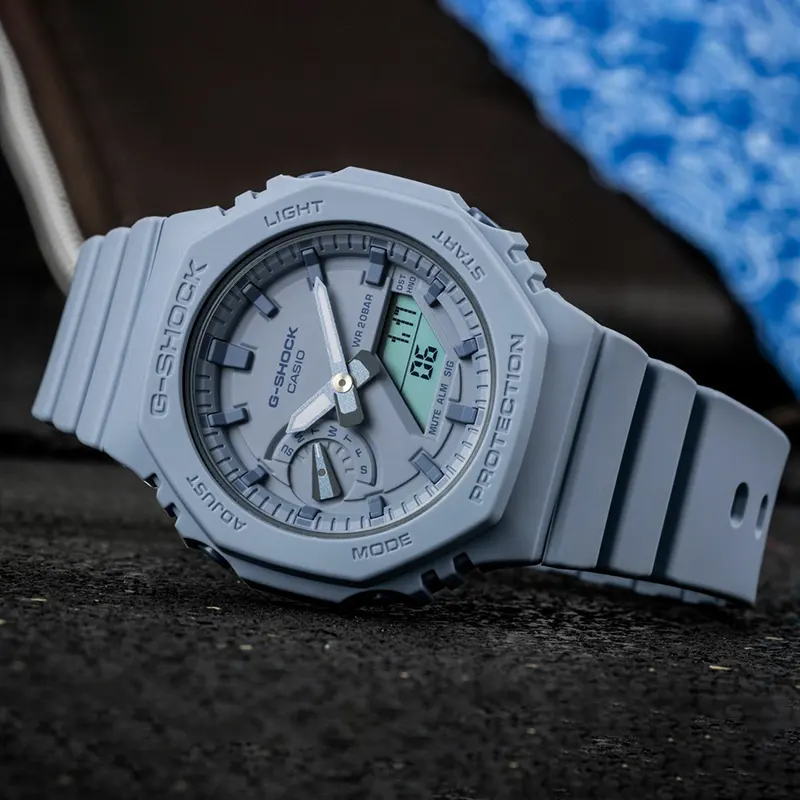 Casio G-Shock GMA-S2100BA-2A2 Carbon Core Guard Light Blue Dial Watch