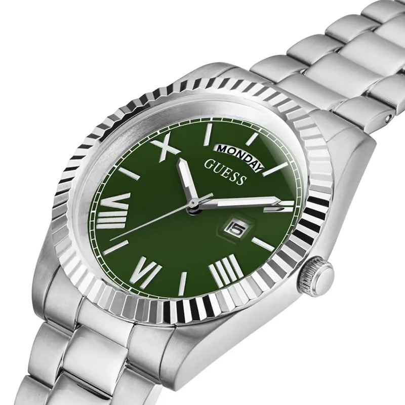 Guess Connoisseur Day-Date Green Dial Men’s Watch | GW0265G10