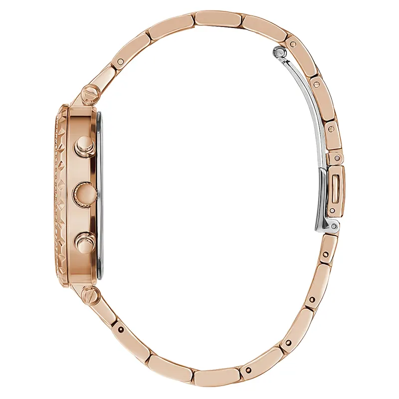 Guess Solstice Clear Dial Rose Gold-tone Ladies Watch | GW0403L3