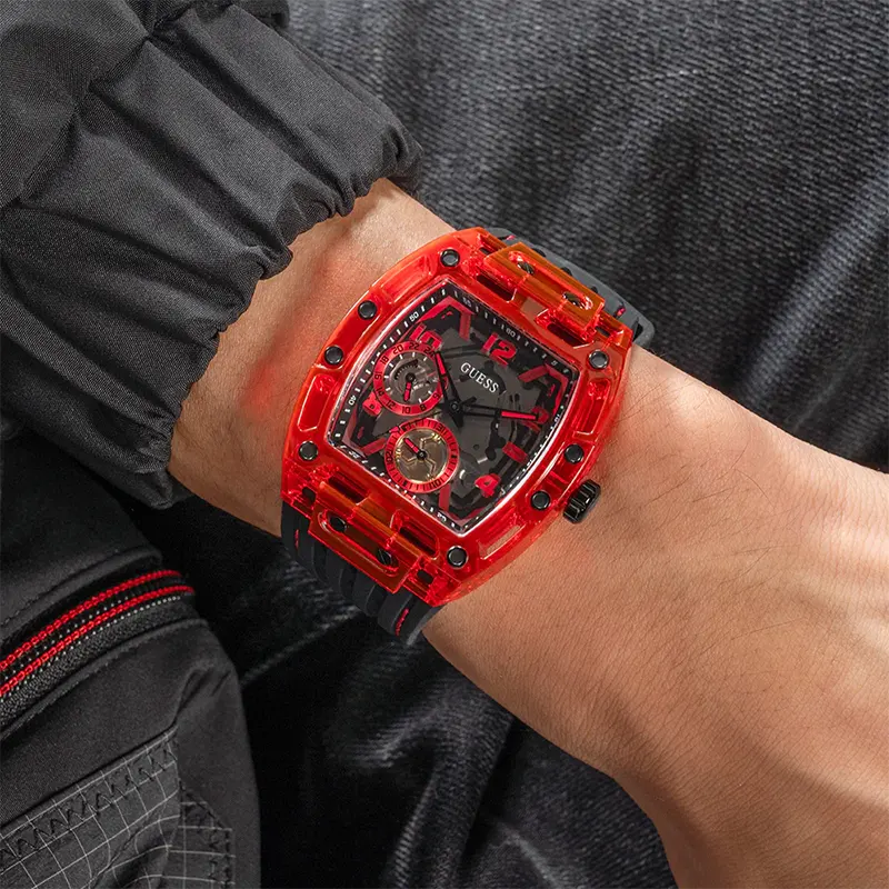Guess Phoenix Multi-Function Skeleton Dial Men’s Watch | GW0499G4