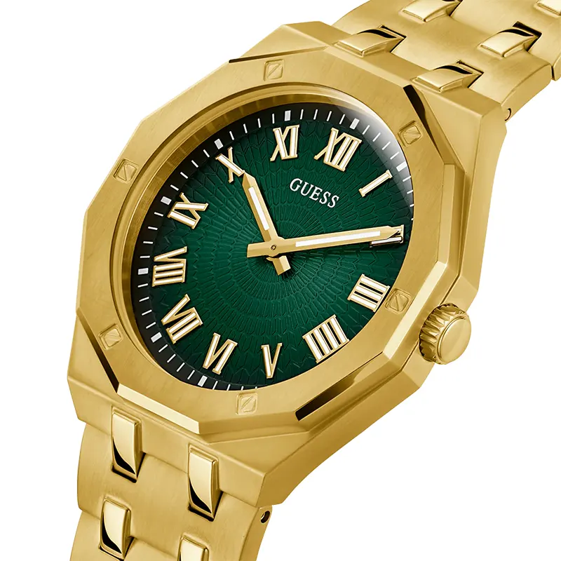 Guess Asset Green Dial Gold-tone Men's Watch | GW0575G2