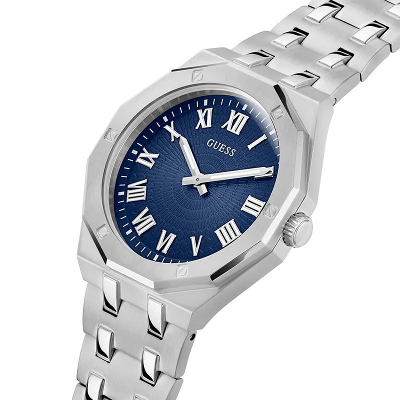 Guess Asset Blue Sunray Dial Men's Watch | GW0575G4