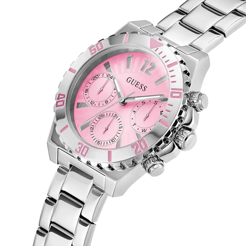 Guess Phoebe Multi-function Pink Dial Ladies Watch | GW0696L1