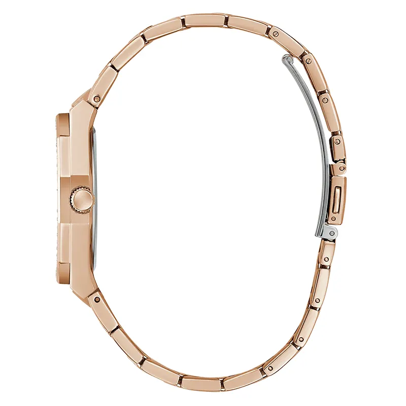Guess Desire Purple Dial Rose Gold-Tone Ladies Watch | GW0770L3