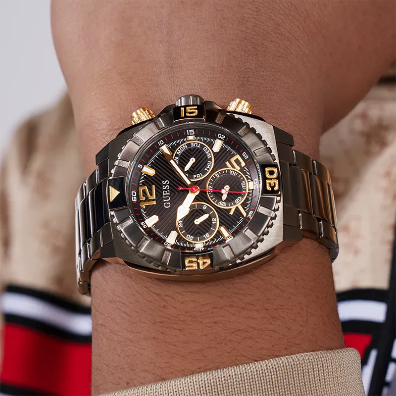 Guess Traction Gunmetal Multi-function Men’s Watch | GW0800G2