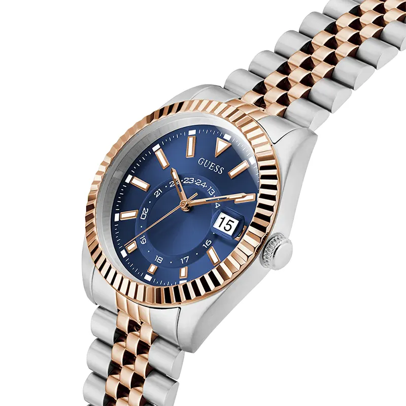 Guess Jaden Blue Dial Two-Tone Men’s Watch | GW0977G5