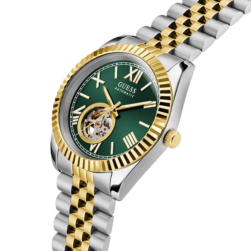 Guess Connoisseur Open Heart Green Dial Automatic Men’s Watch | GW0984G4