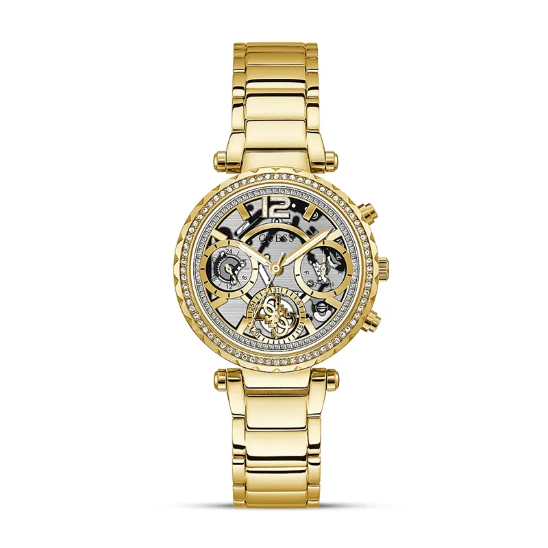 Guess Solstice Clear Dial Gold-tone Ladies Watch | GW0403L2