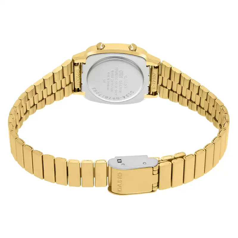 Casio Vintage LA670WGA-1DF Retro Gold-tone Ladies Watch