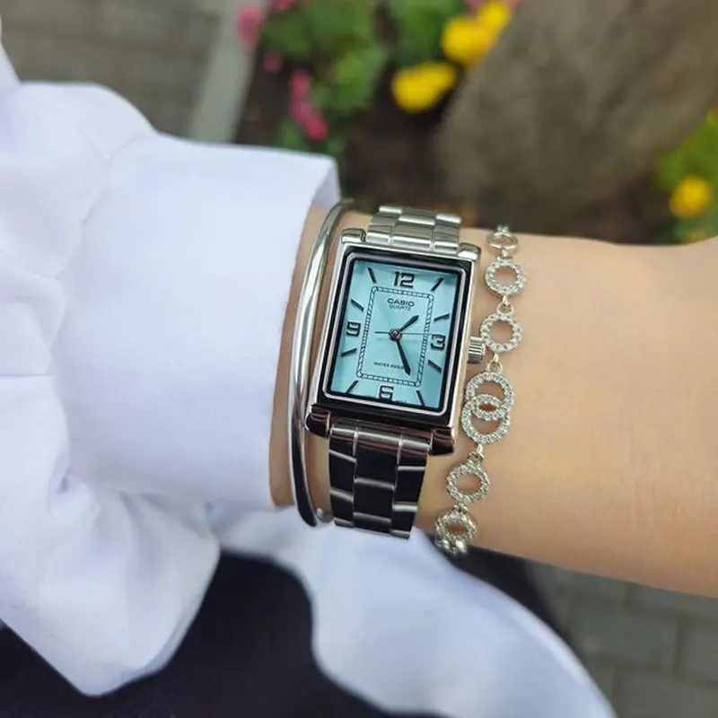 Casio Enticer LTP-1234DD-2AV Light Blue Dial Ladies Watch