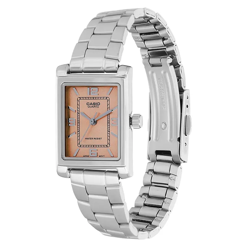 Casio Enticer LTP-1234DD-4AV Soft Peach Dial Ladies Watch