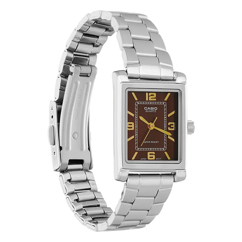 Casio Enticer LTP-1234DD-5AV Chocolate Brown Dial Ladies Watch