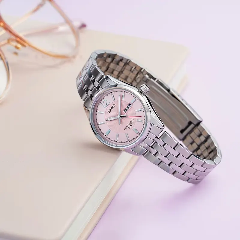 Casio Enticer Pink Dial Ladies Watch | LTP-1335D-5AVDF