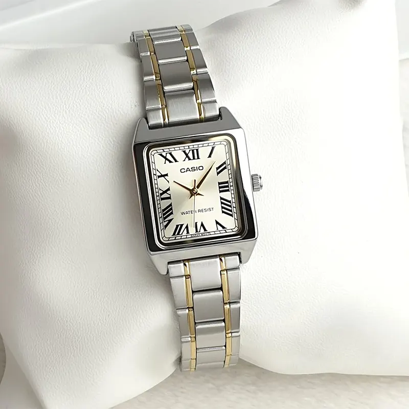 Casio Enticer LTP-V007SG-9B Champagne Dial Two-tone Ladies Watch