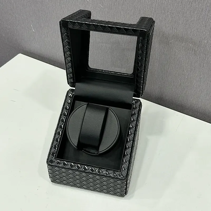 Luxury Automatic 1 Slot Watch Winder with Leather Finish