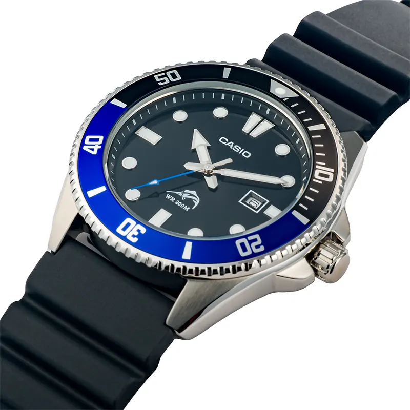 Casio Duro Marlin Diver's Batman Black Dial Men's Watch | MDV-106B-1A1V